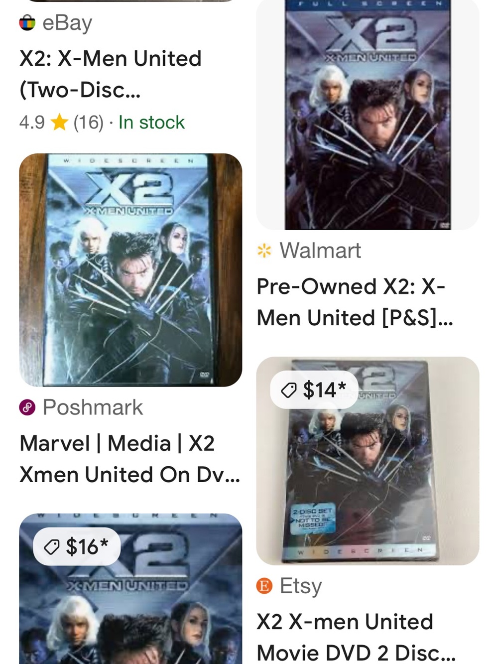 #2297**:X2 X-Men United (Silver/Black) DVD - X2 Brand - Picture 6 of 16